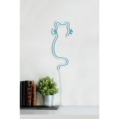 Wallity Cat - Plava dekorativna plastična LED rasveta slika 4