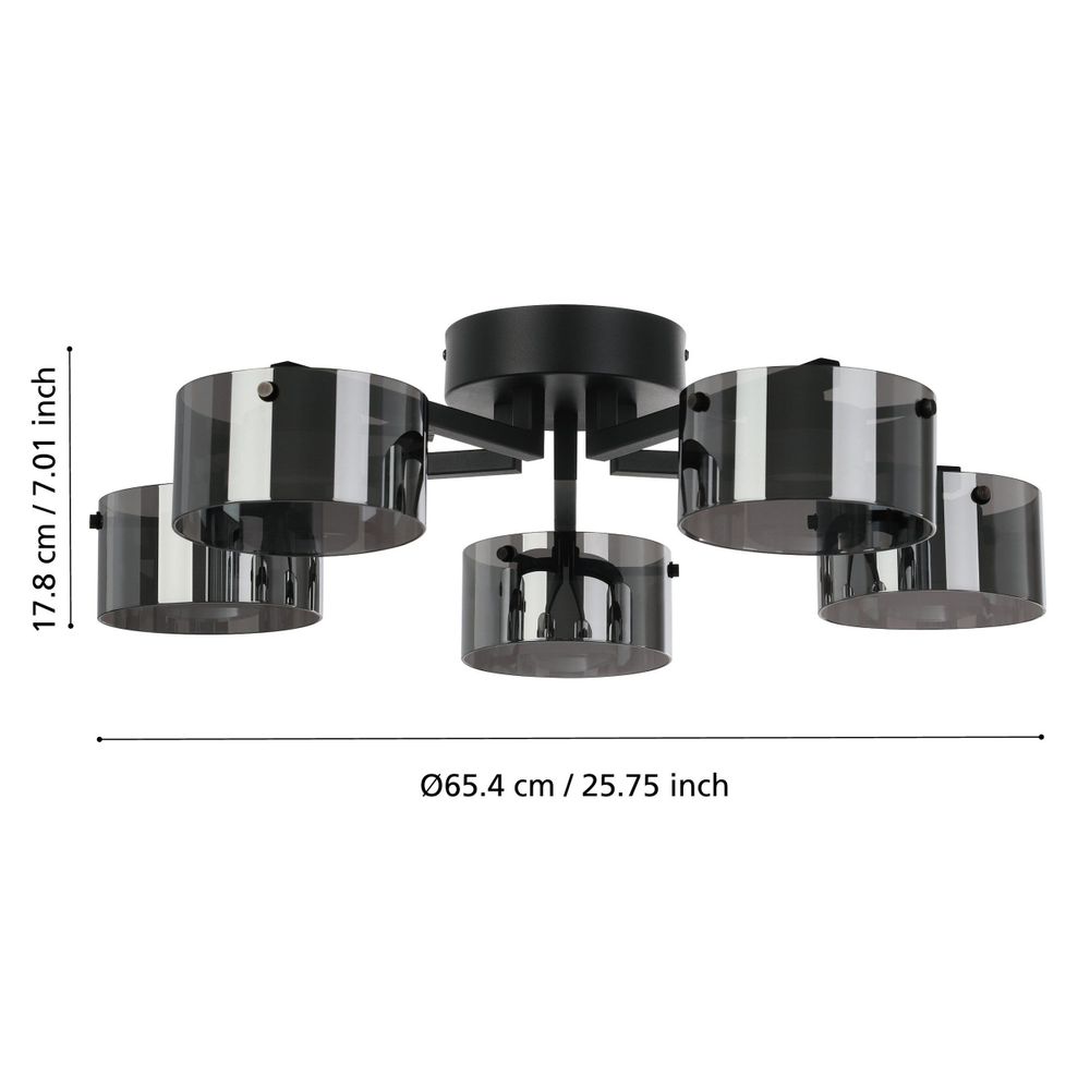 COPILLOS Stropna Rasvjeta - LED-CL/5 Crna/Crno-Prozirna slika 6