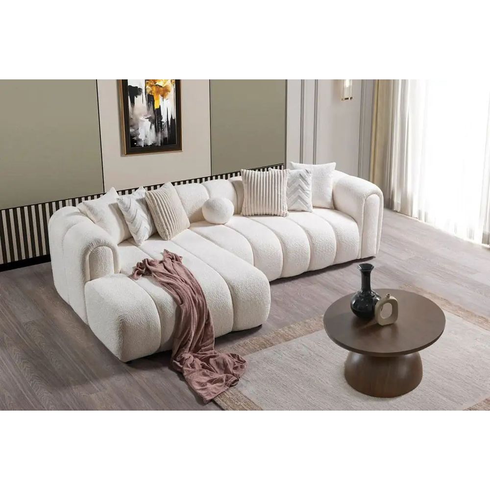 Ugaona Sofa N-Line Left - Bijela Boja slika 3