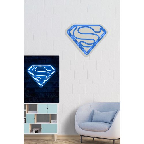 Wallity Ukrasna plastična LED rasvjeta, Superman - Blue slika 3