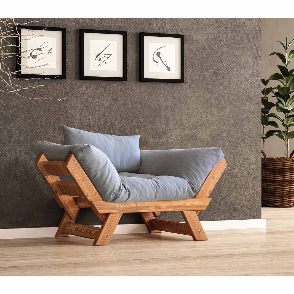 Jednosjed sofe za vrt, CPT8153-140, boje: teak siva slika 1