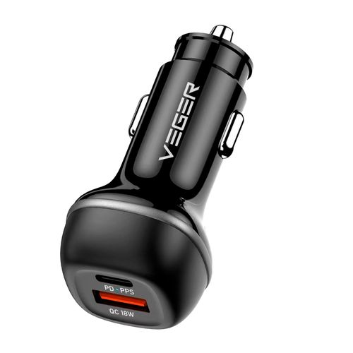 VEGER auto punjač CC62 USB+USB-C PD, QC3.0 51W slika 1