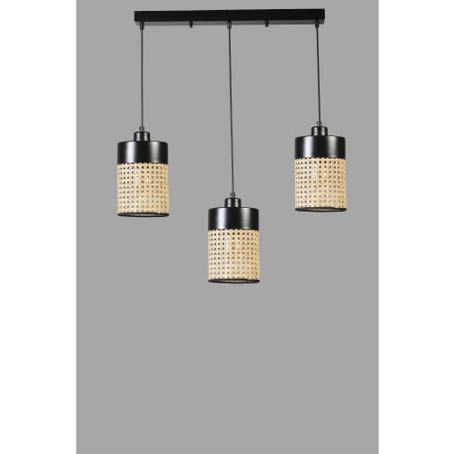 Zeus 3 Lü Sıralı Siyah Sarkıt Rattan
Black Chandelier slika 3