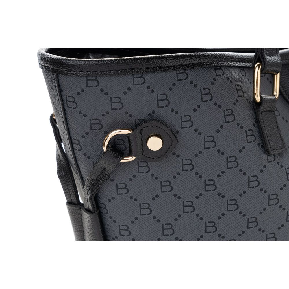 Elegantna Tote Torba 355 v2 - Siva sa Crnim Detaljima slika 4