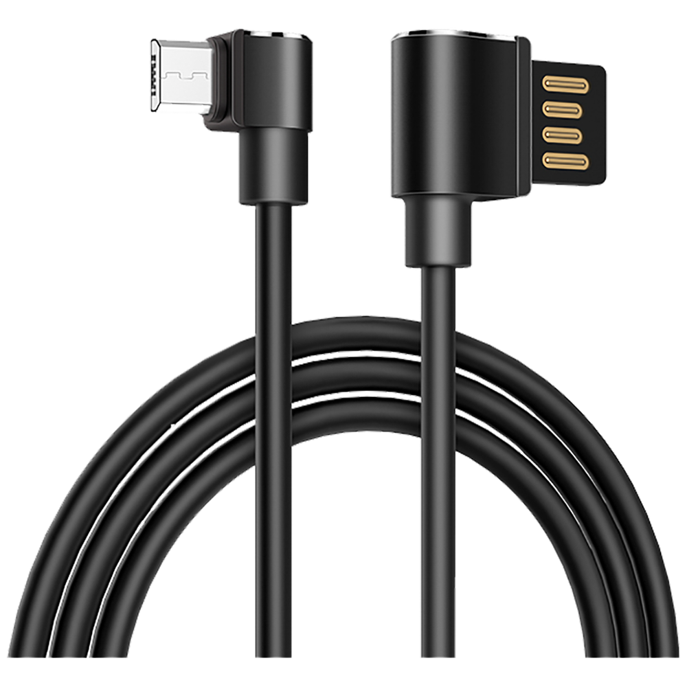 hoco. USB kabl za smartphone, micro USB, kutni 90°, 1.2 met,crna - U37 Long Roam, Micro USB , BK slika 4