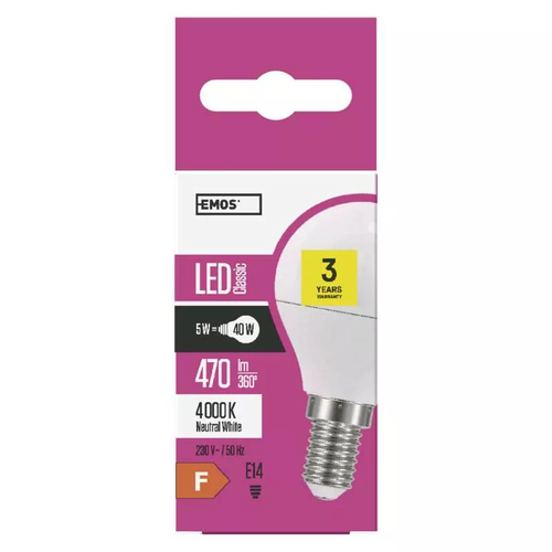 Emos LED sijalica Classic Mini Globe 6W E14 NW ZQ1221 slika 1