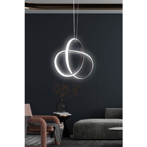 Aurigae Black-White Light Black Chandelier slika 1