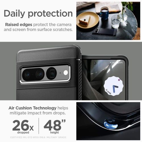 SPIGEN RUGGED ARMOR MASKA ZA GOOGLE PIXEL 7 PRO MAT CRNA slika 3