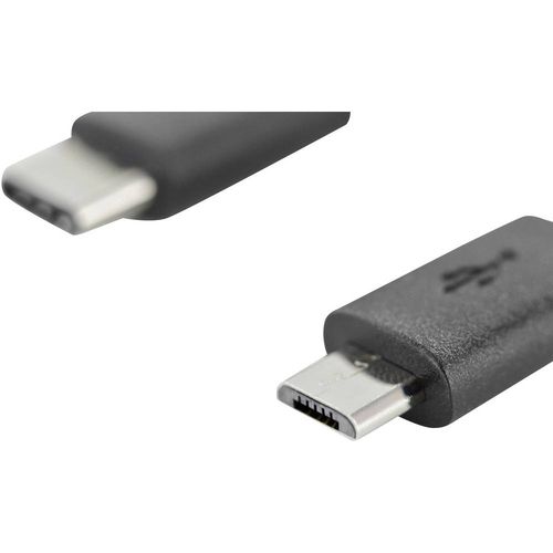 Digitus USB kabel USB 2.0 USB-C® utikač, USB-Micro-B utikač 1.80 m crna okrugli, utikač primjenjiv s obje strane, dvostruko zaštićen AK-300137-018-S slika 2