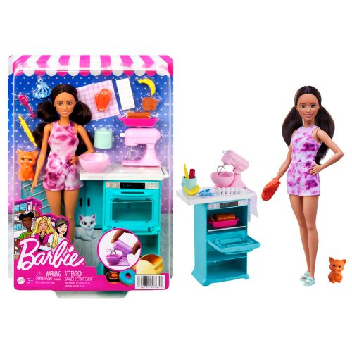 Barbie lutka i kuhinjski set slika 1