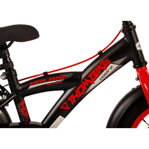Dječji bicikl s dvije ručne kočnice Volare Thombike 14" crno-crveni slika 7