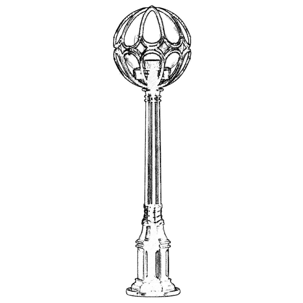 BSU-68081-BSY-M3-B Crna Spoljašnja Podna Lampa slika 2