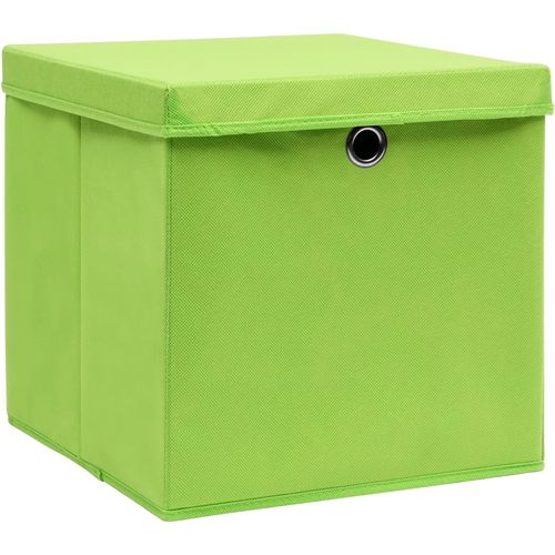 Kutije za pohranu s poklopcima 4 kom zelene 32x32x32 cm tkanina slika 22