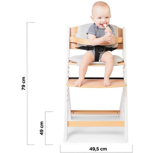 Kinderkraft Stolica za hranjenje ENOCK 2U1 White/Natural slika 8