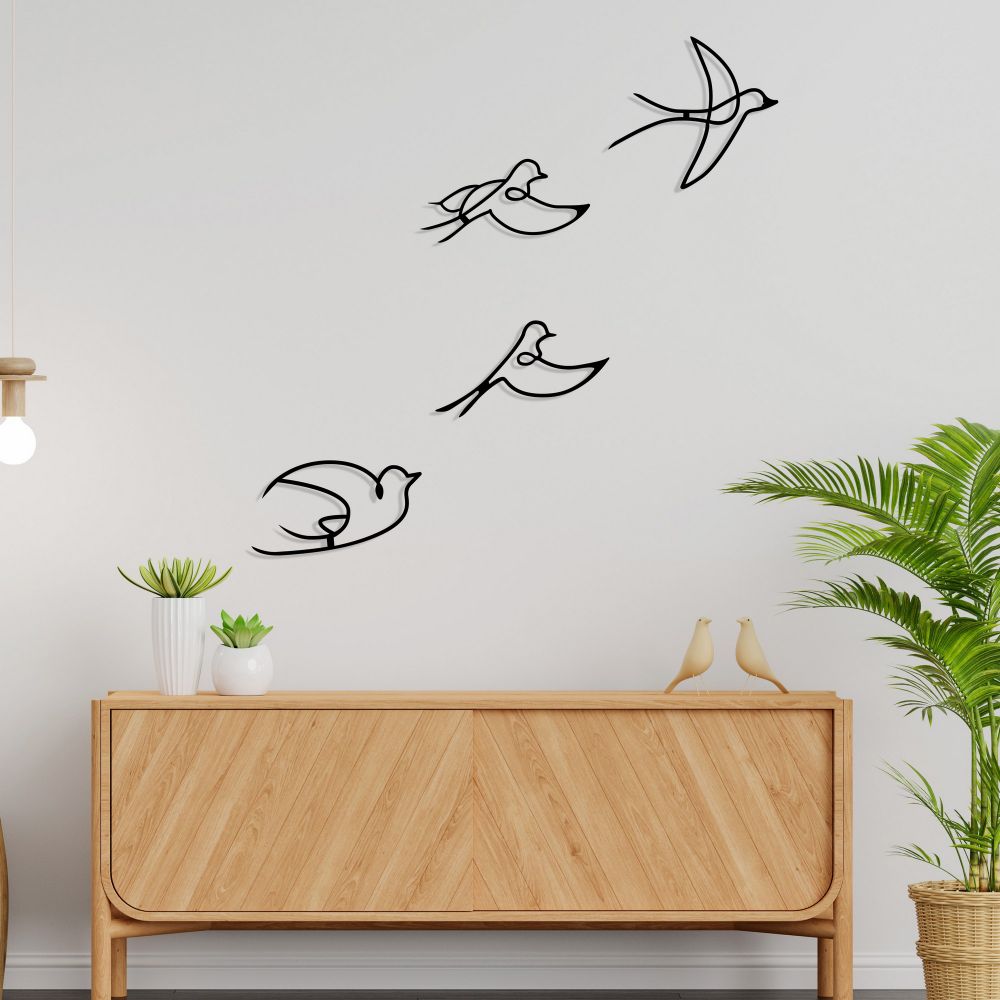 Decorative metal wall accessory Hope, colour: black slika 2