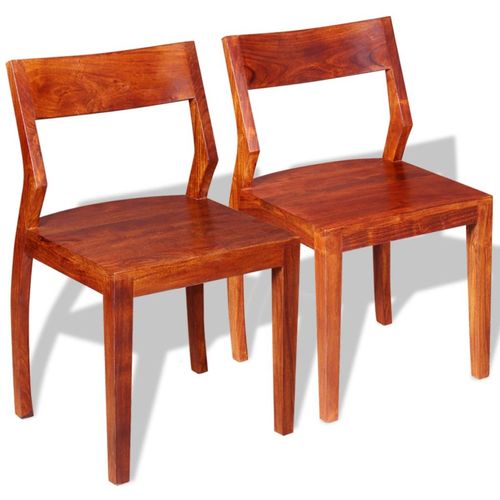Blagovaonske stolice od masivnog bagremovog drva i šišama 2 kom slika 3