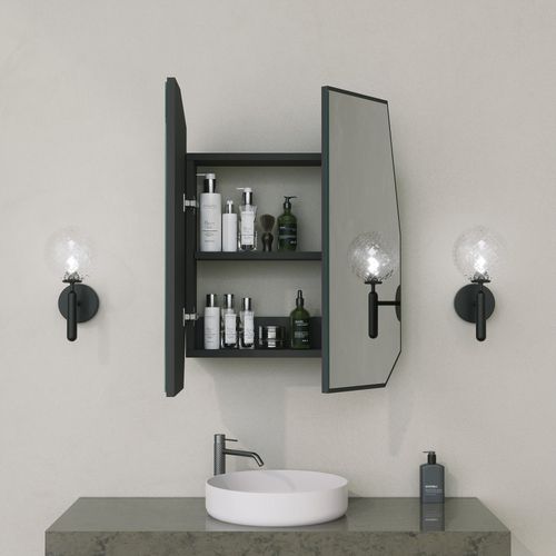 Quartz Cabinet - Black Black Bathroom Cabinet slika 1
