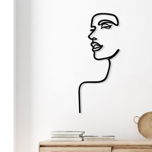 Wallity Metalna zidna dekoracija, Woman Profile
