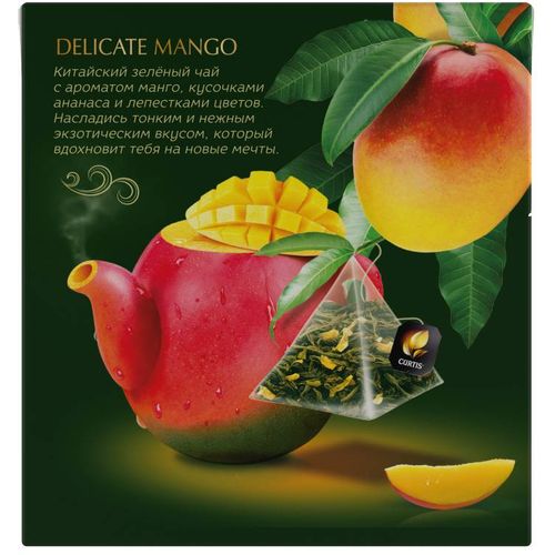 Curtis Delicate Mango - Zeleni čaj sa mangom, ananasom i laticama cveća, 20x1.8g 1516703 slika 4