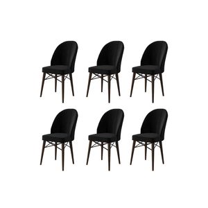 Ritim - Set stolica u crnoj i smeđoj boji (6 komada)