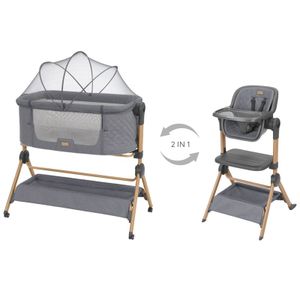Kikka Boo Kolijevka + Hranilica Sleat Me 2u1, Grey