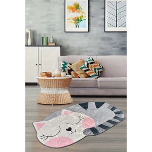 Bıg Cat   Multicolor Carpet (60 x 100)