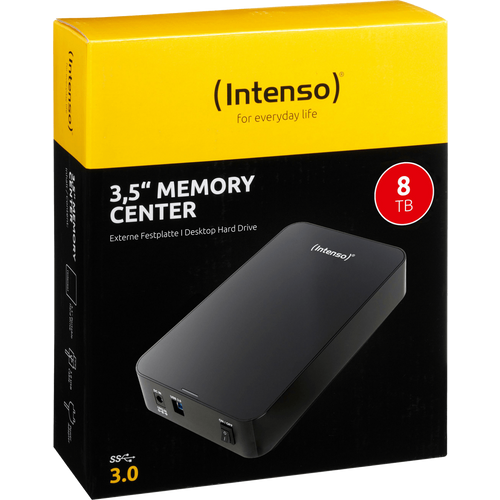 (Intenso) Eksterni HDD 3.5", kapacitet 8TB, USB 3.0, crna boja - HDD3.0-8TB/Memory-center slika 1