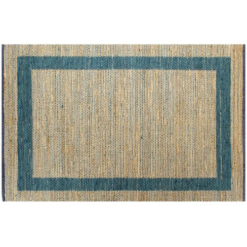 Ručno rađeni tepih od jute plavi 80 x 160 cm slika 11