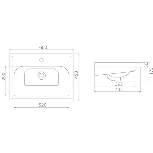 Umivaonik Frame 60 slika 3