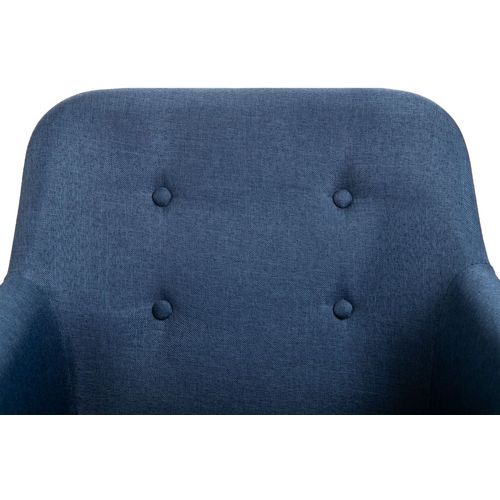 Blagovaonske stolice tkanina i hrastovina 4 kom plave slika 7