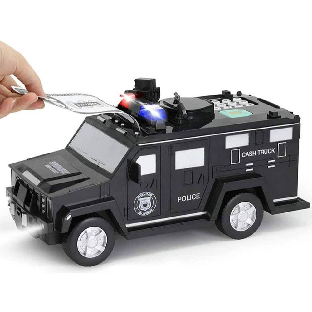 Kasica prasica policijski auto, crni slika 4
