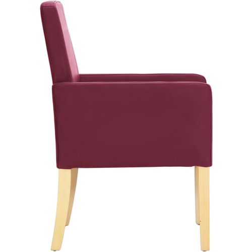 Blagovaonske stolice od umjetne kože 4 kom crvena boja vina slika 32