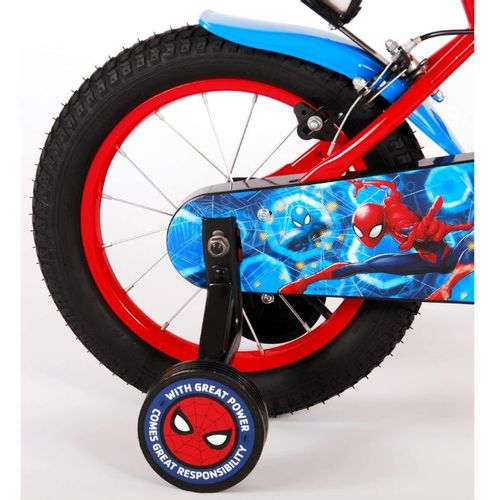 Dječji bicikl Spider-man 14" s dvije ručne kočnice crveno/plavi slika 4