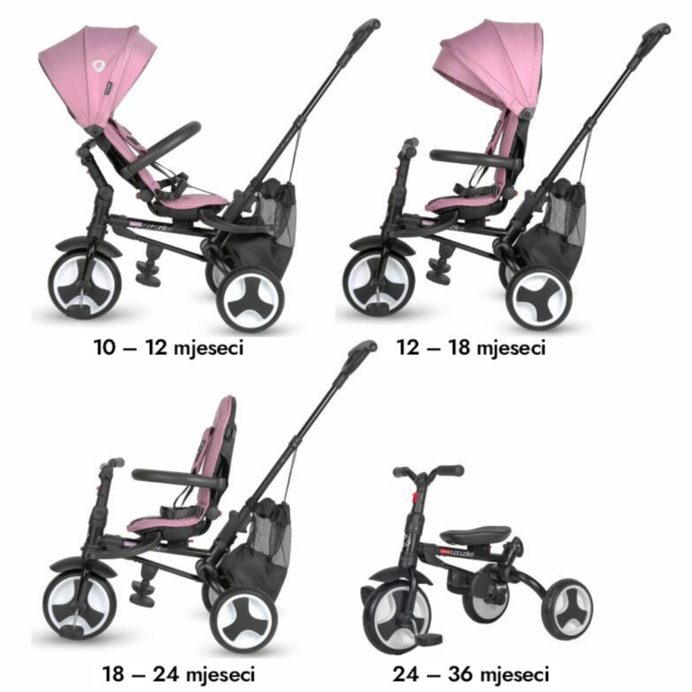 Coccolle Sklopivi rotirajući tricikl Spectra Plus Premium Line, Orchid Violet slika 3