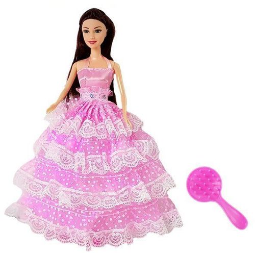 Lutka princeza, 28cm, roza haljina za bal slika 2