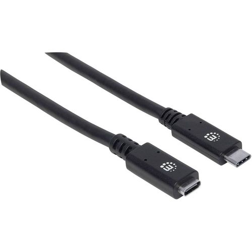 Manhattan USB kabel USB 3.2 gen.2 (USB 3.1 gen.2) USB-C® utikač, USB-C® utičnica 0.50 m crna  355230 slika 4