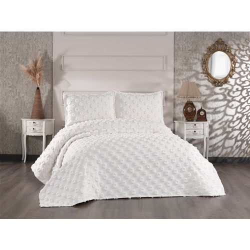 Hayal - Cream Cream Double Bedspread Set slika 1