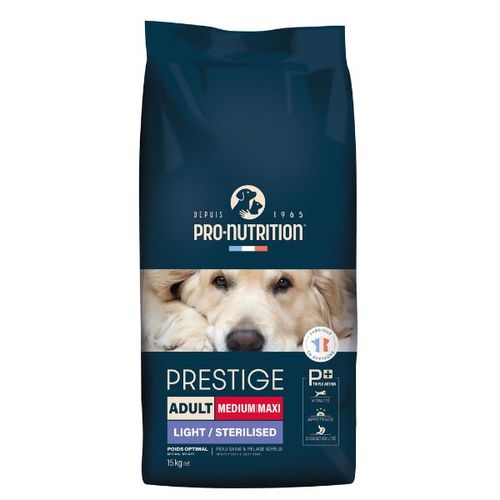 Pro Nutrition Prestige Dog Adult Light Sterilised Medium 15 kg slika 1