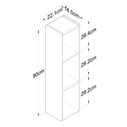 E3 - 224 Walnut Wall Shelf slika 7