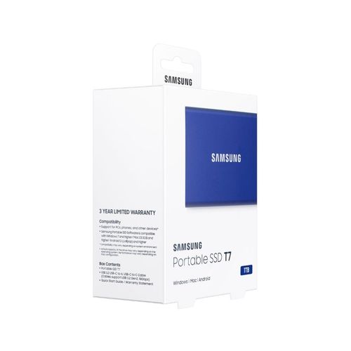 SAMSUNG Portable T7 1TB plavi eksterni SSD MU-PC1T0H slika 2