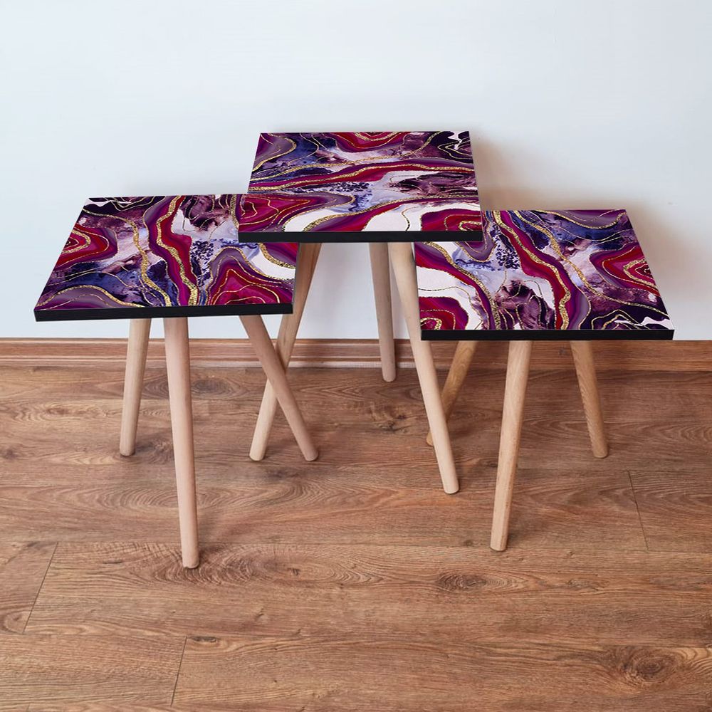 Nesting Table 3Shp249 - Višenamjenski Set Stolova (3 Komada) slika 1