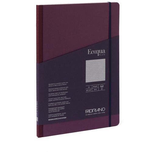 FABRIANO notes Ecoqua plus šiven s platnenim rubom A5 90g 80l crte vino 19142112 slika 3