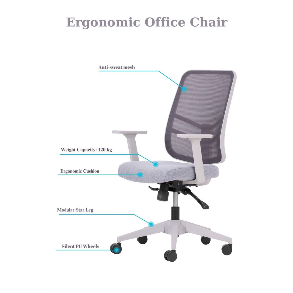 Office chair Leto 108 - Grey colour slika 5