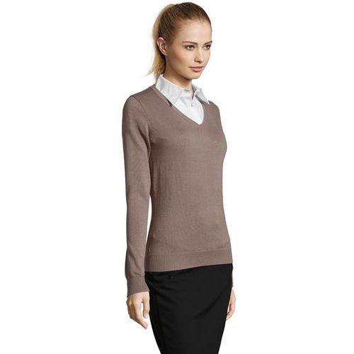 GALAXY WOMEN ženski džemper na V izrez - Siva, XXL  slika 3