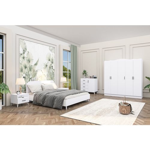 Woody Fashion Garnitura za spavacu sobu, Bijela boja, Lavinia 002 - White slika 1