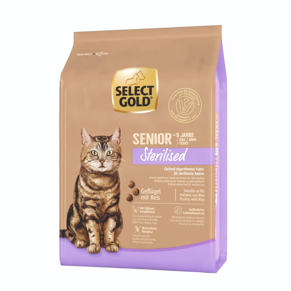 Select Gold Cat Sterilised Senior perad s rižom 2,5 kg slika 1