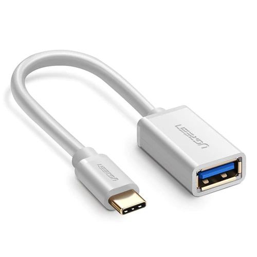 Kabel UGREEN, USB-C (M) na USB 3.0 A (Ž) OTG, bijeli, 15cm slika 1