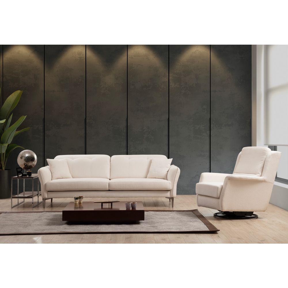 Costor White - Bijela Sofa sa 3 Mjesta slika 3