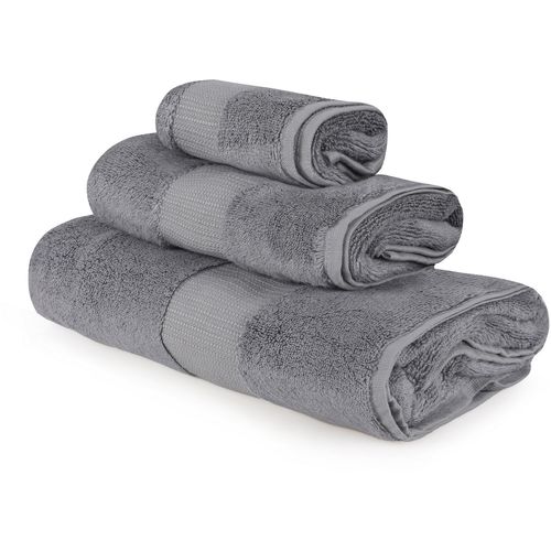 L'essential Maison Valencia Set - Dark Grey Dark Grey Towel Set (3 Pieces) slika 1