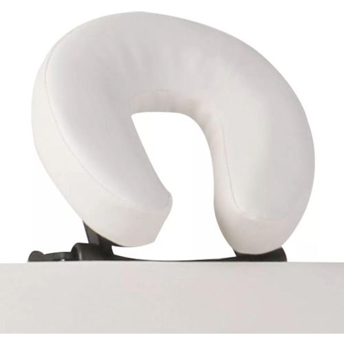 Krem bijeli sklopivi masažni četvorodijelni stol s aluminijskim okvirom slika 8